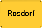 Place name sign Rosdorf