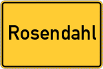 Place name sign Rosendahl, Westfalen