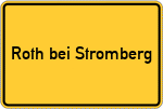 Place name sign Roth bei Stromberg