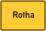 Place name sign Rotha