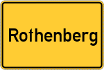 Place name sign Rothenberg, Odenwald