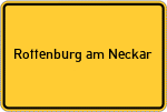Place name sign Rottenburg am Neckar