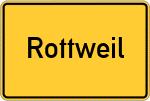 Place name sign Rottweil