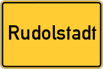 Place name sign Rudolstadt