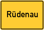 Place name sign Rüdenau