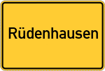 Place name sign Rüdenhausen