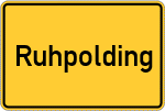 Place name sign Ruhpolding
