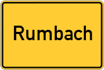 Place name sign Rumbach