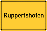 Place name sign Ruppertshofen, Taunus