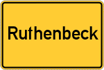 Place name sign Ruthenbeck