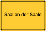 Place name sign Saal an der Saale