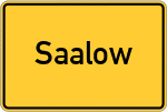 Place name sign Saalow