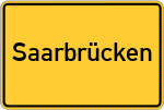 Place name sign Saarbrücken