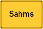 Place name sign Sahms