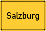 Place name sign Salzburg, Westerwald
