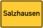 Place name sign Salzhausen, Lüneburger Heide