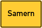 Place name sign Samern