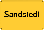 Place name sign Sandstedt