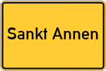 Place name sign Sankt Annen, Dithmarschen