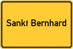 Place name sign Sankt Bernhard