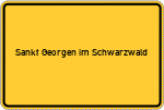 Place name sign Sankt Georgen im Schwarzwald