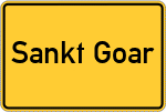 Place name sign Sankt Goar