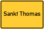 Place name sign Sankt Thomas, Eifel