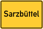 Place name sign Sarzbüttel