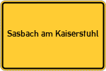 Place name sign Sasbach am Kaiserstuhl