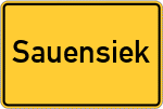 Place name sign Sauensiek