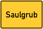 Place name sign Saulgrub