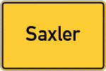 Place name sign Saxler