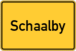 Place name sign Schaalby