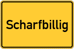 Place name sign Scharfbillig