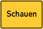 Place name sign Schauen