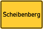 Place name sign Scheibenberg, Erzgebirge