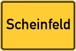 Place name sign Scheinfeld