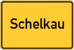 Place name sign Schelkau
