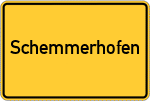 Place name sign Schemmerhofen