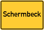 Place name sign Schermbeck, Niederrhein