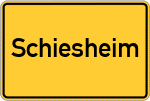 Place name sign Schiesheim