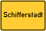 Place name sign Schifferstadt