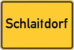 Place name sign Schlaitdorf