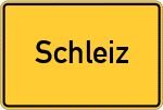Place name sign Schleiz