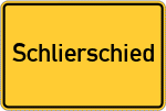 Place name sign Schlierschied