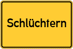 Place name sign Schlüchtern