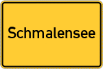 Place name sign Schmalensee