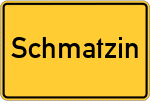 Place name sign Schmatzin