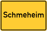 Place name sign Schmeheim