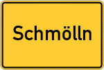Place name sign Schmölln, Thüringen